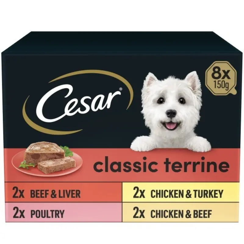 Cesar Classics Terrine Mixed Selection For Dogs - X 150G Size 8