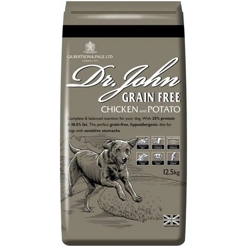 Dr. John Free Chicken And Potato Dog Food - Grain 12.5Kg