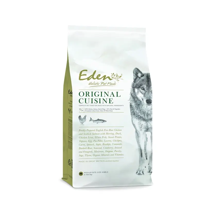 Eden Pet Foods Eden 80/20 Original Cuisine Kibble Dog Food - 12Kg Salmon/White Medium