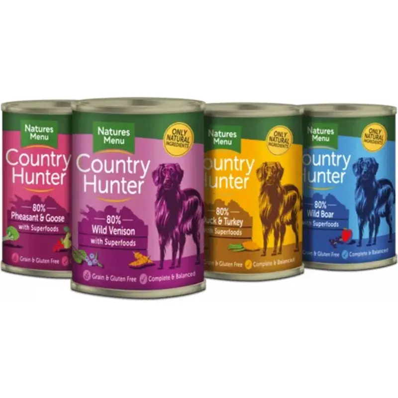 Country Hunter Green/Grain Dog Cans Game Meat Selection Cans 12*400G Size 9