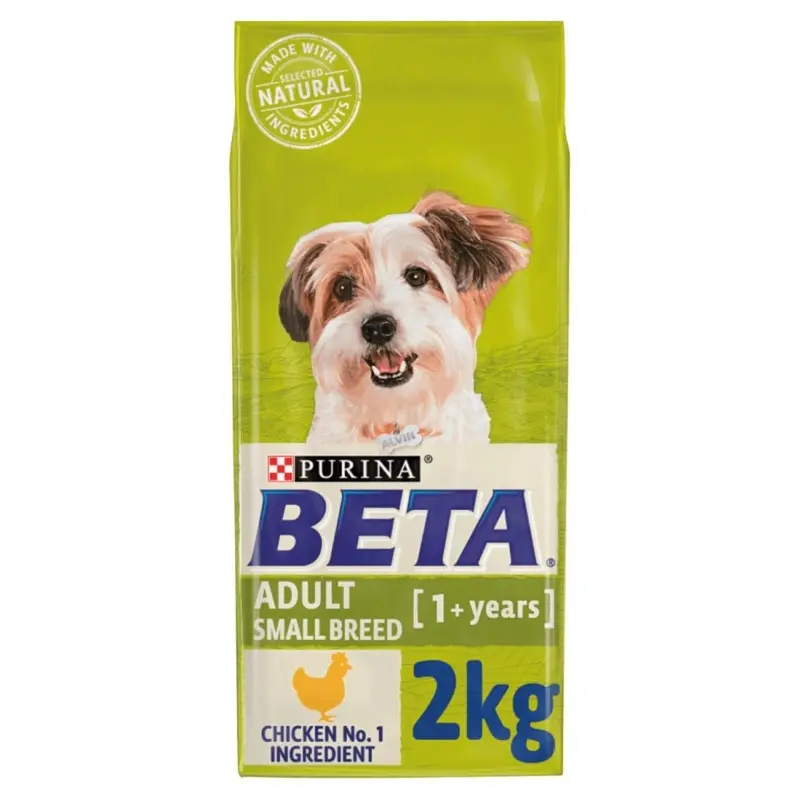 New Purina Beta Adult Breed Dry Dog Food Chicken 2Kg [Pack Of 4] 12534721 Small