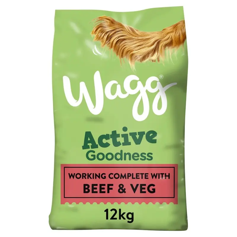 Wagg Active Goodness Dry Dog Food Beef And Veg - 12Kg