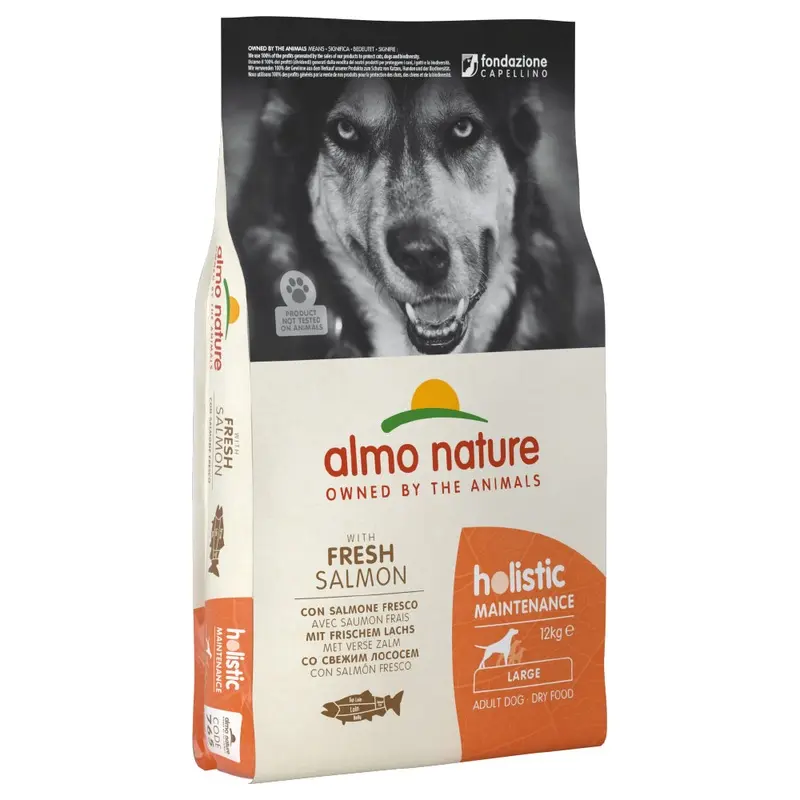 Almo Nature Holistic 12Kg Dry Dog Food - 15% Off! * - Large Adult Salmon & Rice (12Kg)