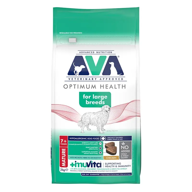 Ava Veterinary Approved Optimum Health Large Breed Dry Senior Dog Food Chicken 2Kg