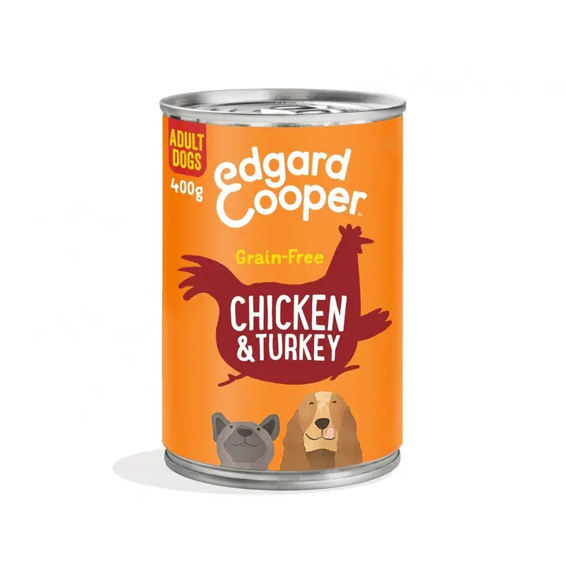 Edgard And Cooper Succulent Chicken And Turkey Adult Dog Wet Food - Grain 400G