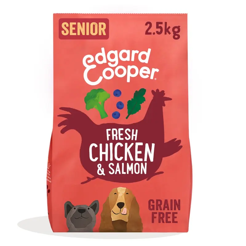 Edgard & Cooper Grain Free Complete Dry Senior Dog Food Chicken And Salmon 2.5Kg