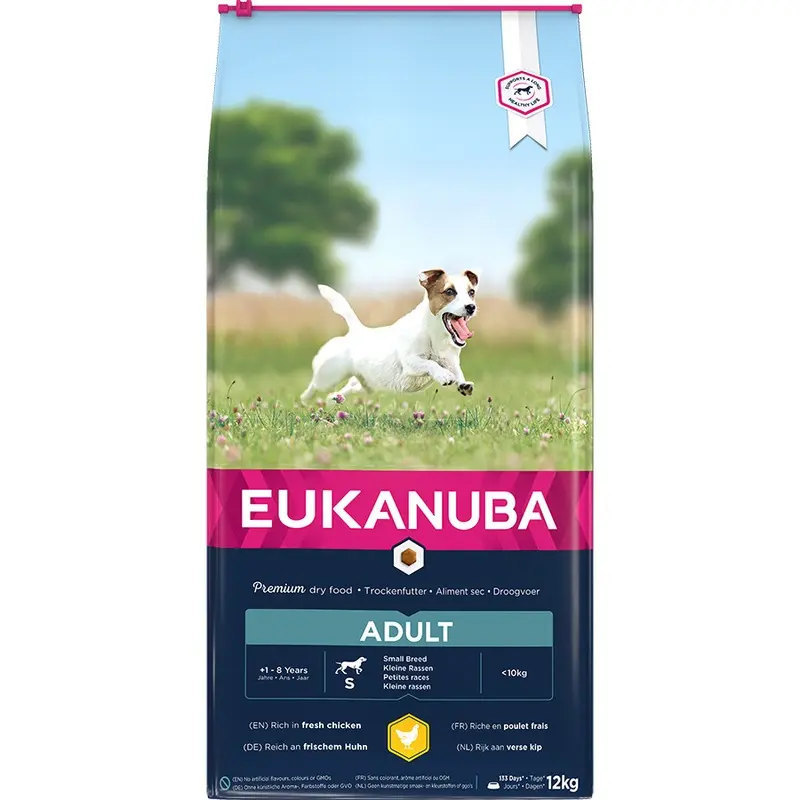 Eukanuba Small Breed Dry Adult Dog Food Chicken 12Kg