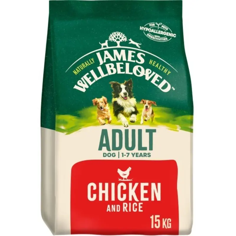 James Wellbeloved Adult Dog Dry Food Chicken And Rice - 15Kg