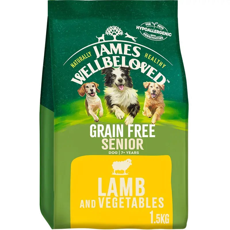 James Wellbeloved Grain Free Dry Senior Dog Food Lamb & Vegetables 1.5Kg