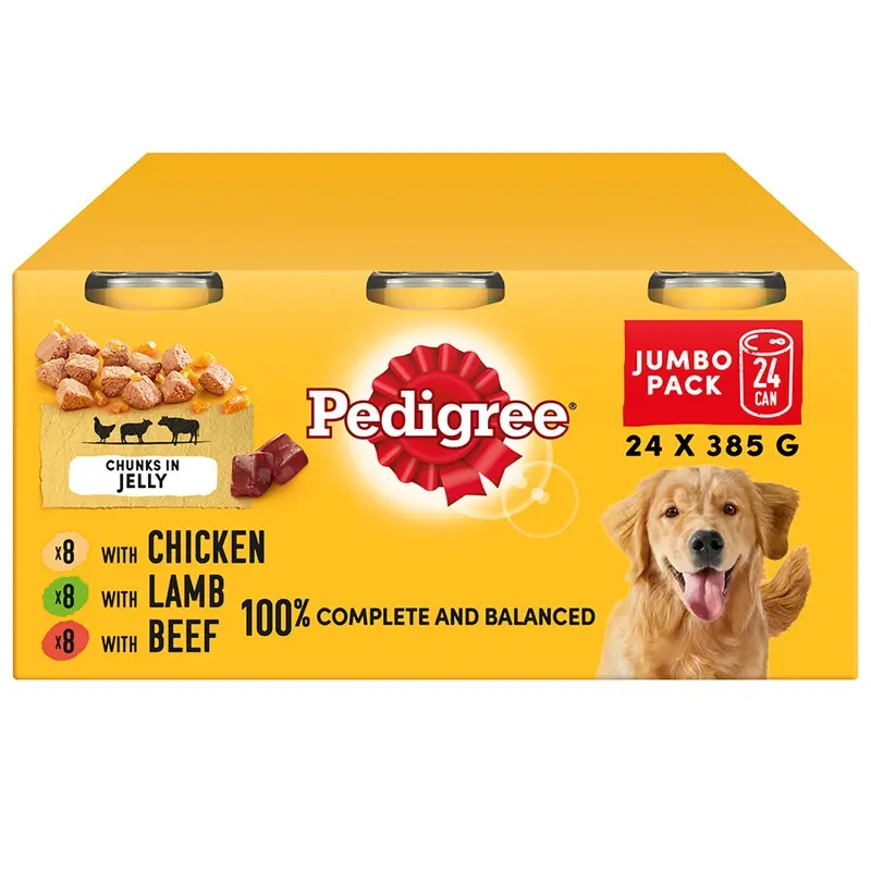 Pedigree Dog Mixed Selection In Jelly Jumbo 24X385G Tins