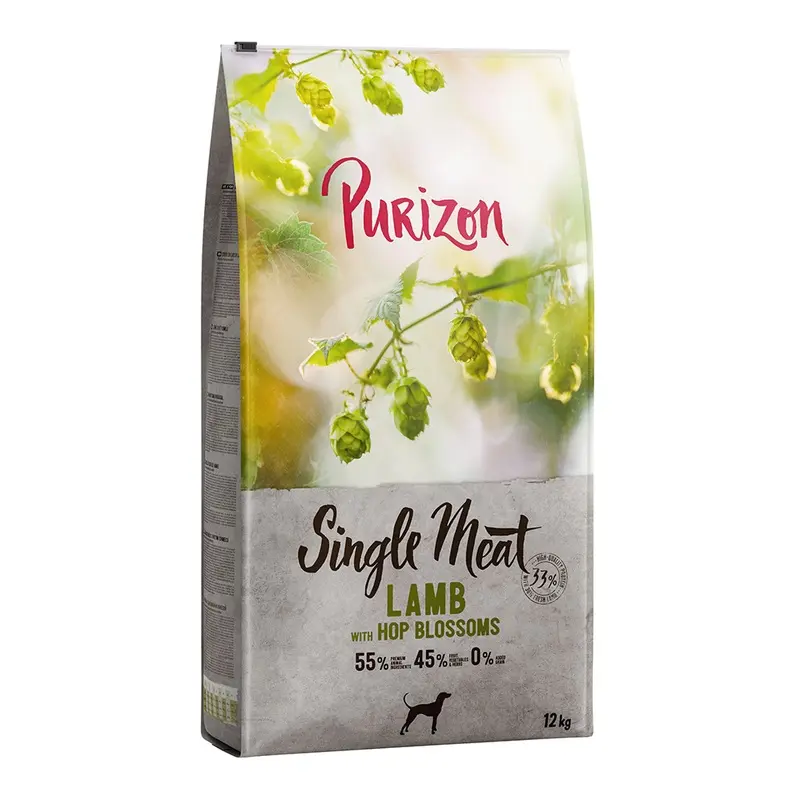 Purizon Single Meat Adult Dog - Grain-Free Lamb With Hop Blossoms - 12Kg