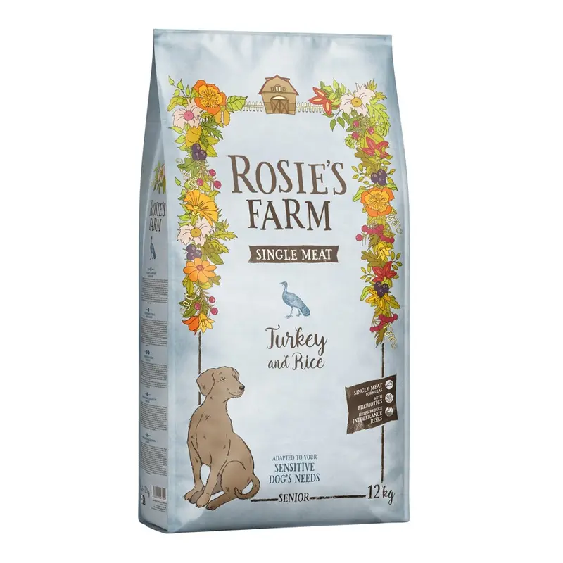 Rosies Farm Single Meat Senior Turkey With Rice - 12Kg
