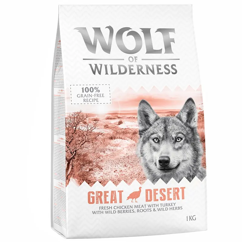 Wolf Of Wilderness Adult "Great Desert" - Turkey - Grain-Free - 1Kg