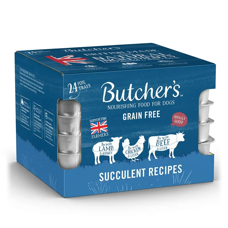 Butchers Grain Free Succulent Recipes Adult Wet Dog Food 24X150G Trays
