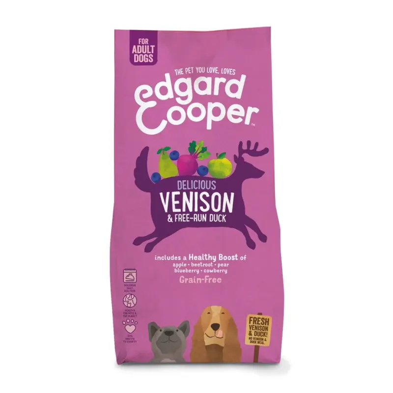 Edgard & Cooper Grain Dog Adult Dry Venison & Duck 12Kg