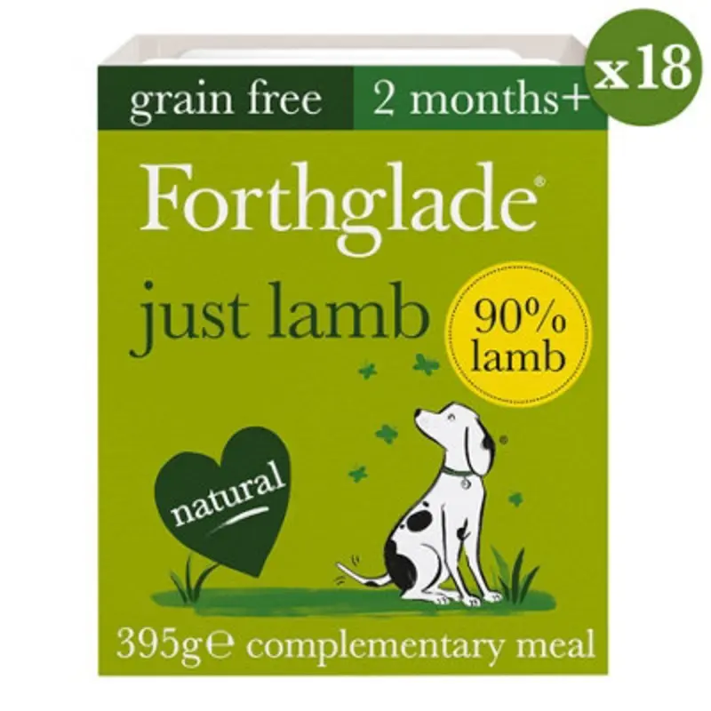Forthglade Adult Gf Just 90% Lamb (Pack Of 18) 395G