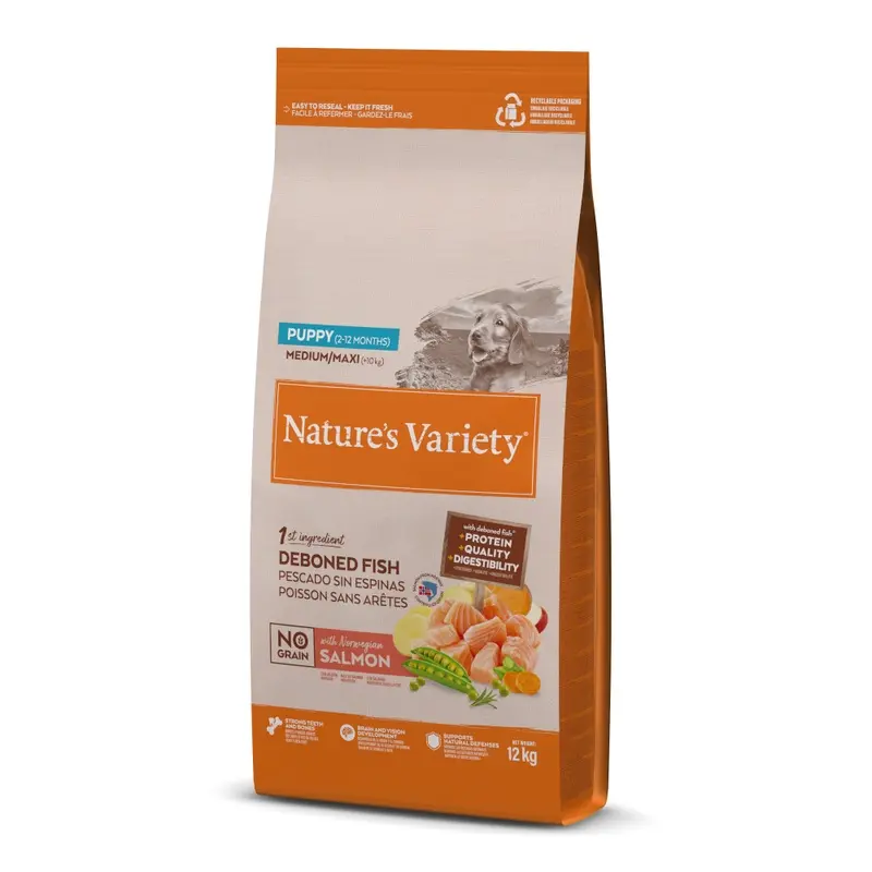 Natures Variety Natures Variety No Grain Medium/Maxi Puppy Salmon - 12Kg