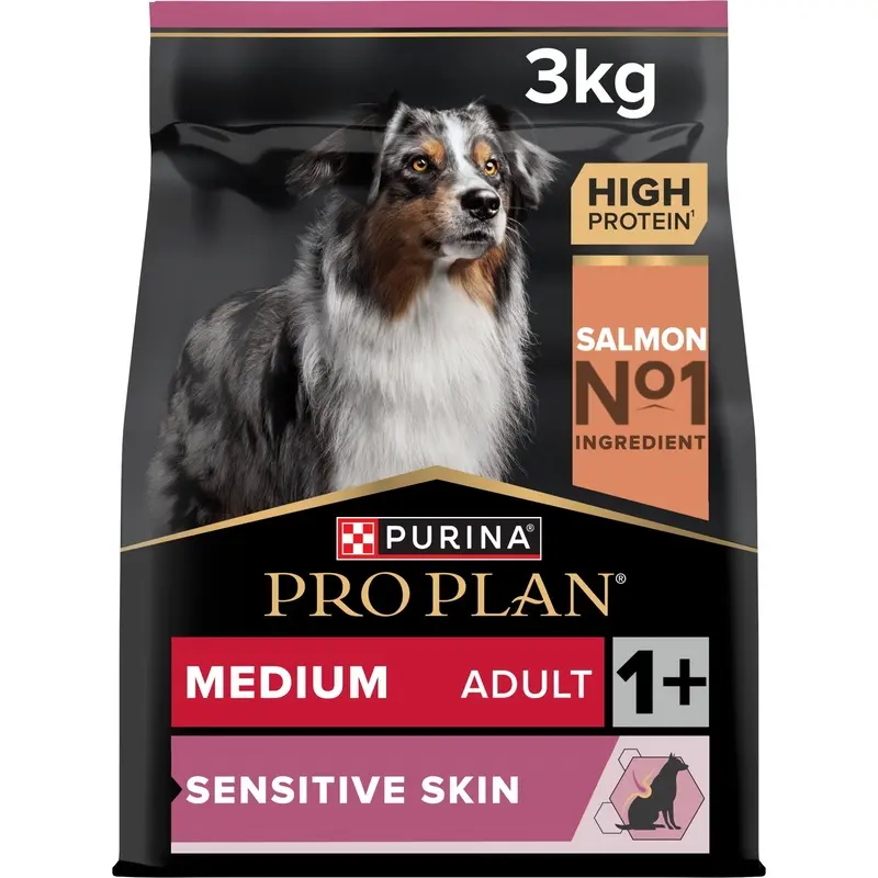 Pro Plan Sensitive Skin Medium Breed Adult Dry Dog Food Salmon 3Kg
