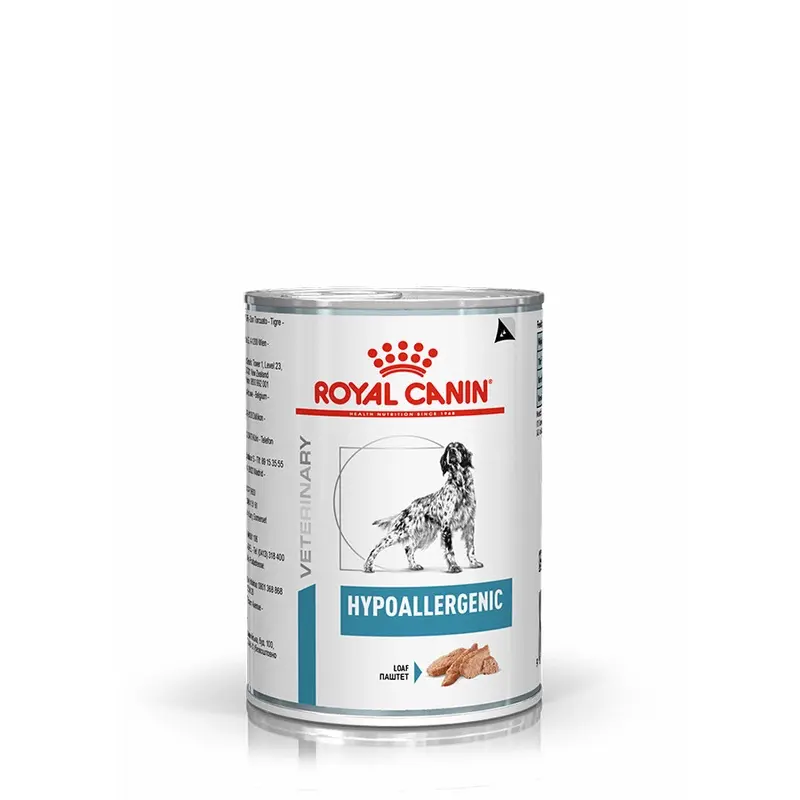 Royal Canin Veterinary Hypoallergenic Wet Dog Food In Loaf 12 X 400G