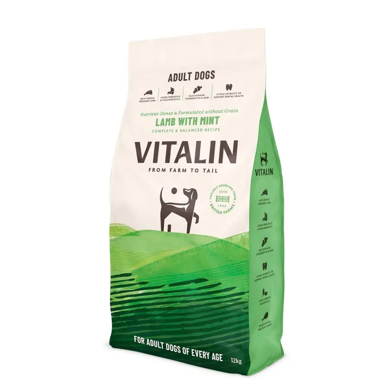 Vitalin Lamb And Mint Adult Dog Food - Grain 12Kg