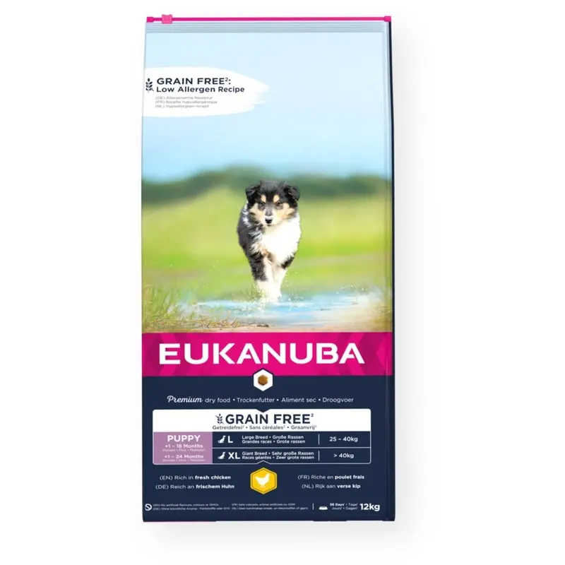Eukanuba Free Breed Chicken Puppy Food - 12Kg Grain Large