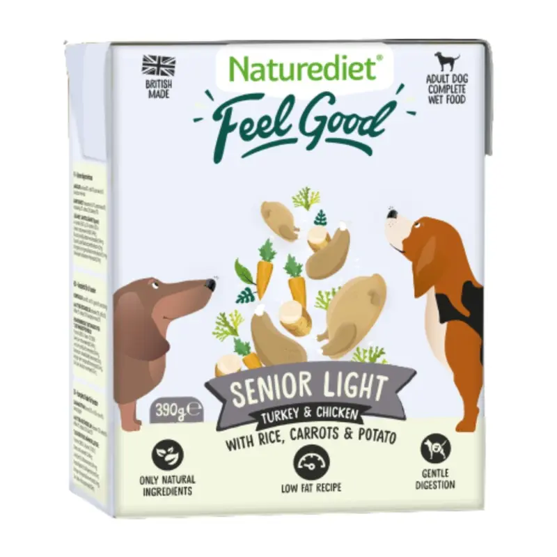 Naturediet Feel Good Senior Lite - Turkey & Chicken - 18 X 390G