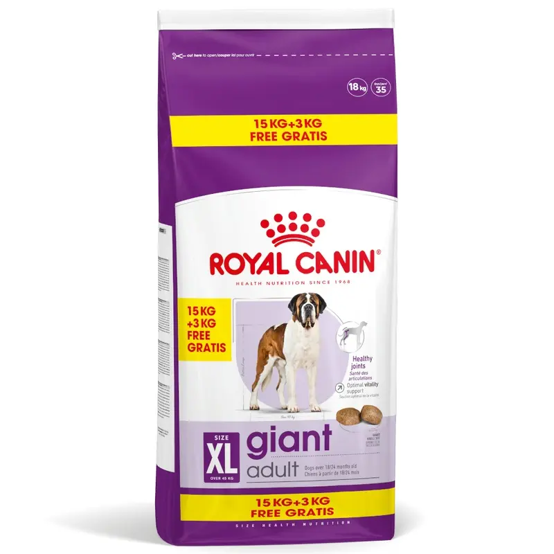Royal Canin Size Royal Canin Giant Adult - 15Kg + 3Kg Free!