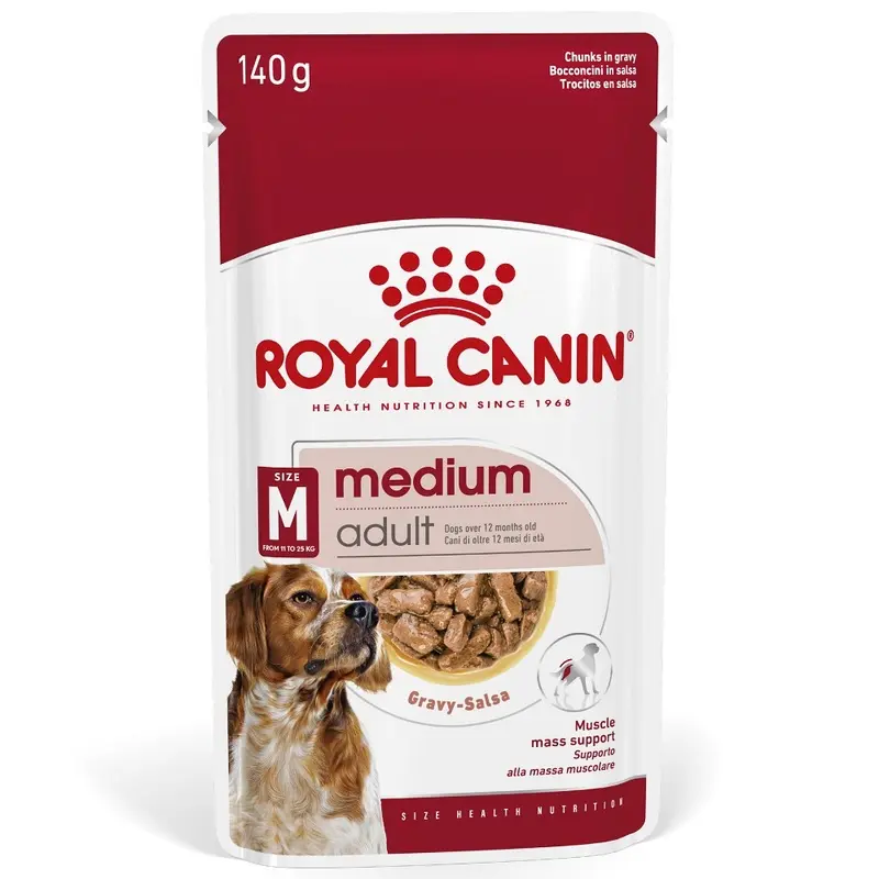 Royal Canin Size Royal Canin Medium Adult In Gravy - 10 X 140G