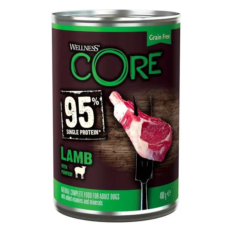 Wellness Core Grain Dog 95% Single Protein Lamb With Pumpkin 400G