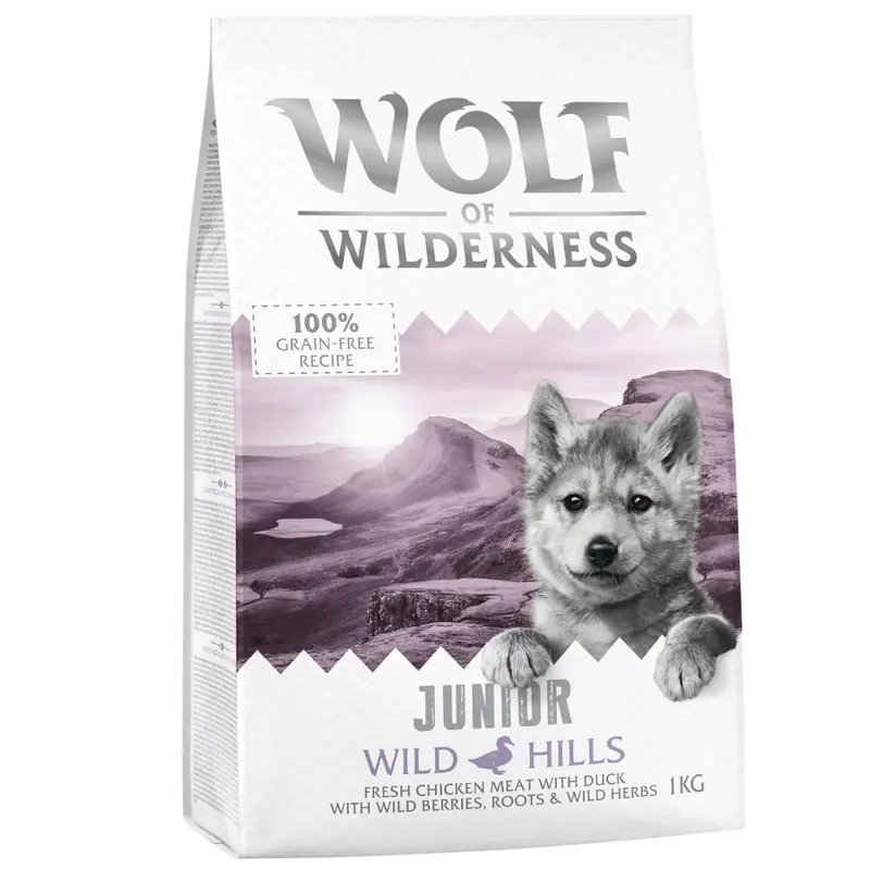 Wolf Of Wilderness Junior Wild Hills - Duck - 1Kg