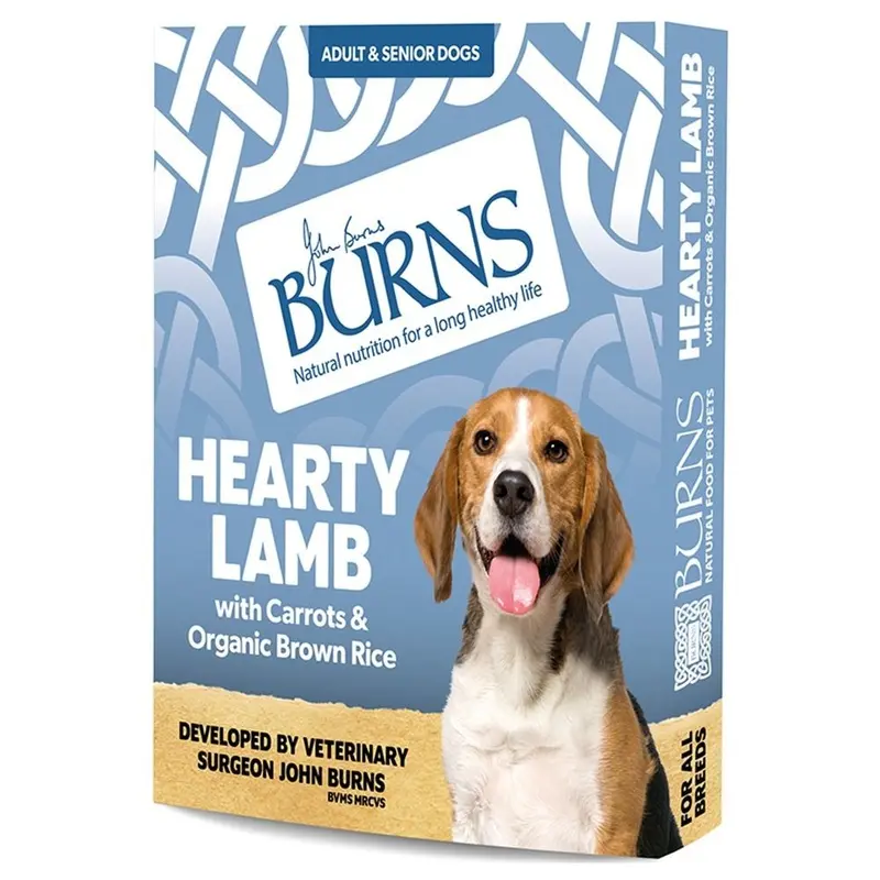Burns Hearty Lamb With Organic Rice Adult And Senior Dog Food - X 395G Brown Size 6