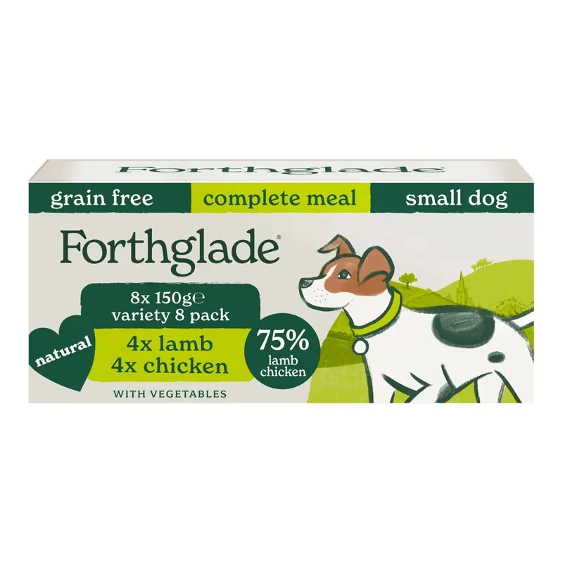 Forthglade Complete Chicken And Lamb Breed Dog Food - 8 X 150G Grain Small