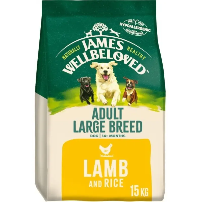James Wellbeloved Adult Breed Dog Dry Food Lamb And Rice - 15Kg Brown/White Large
