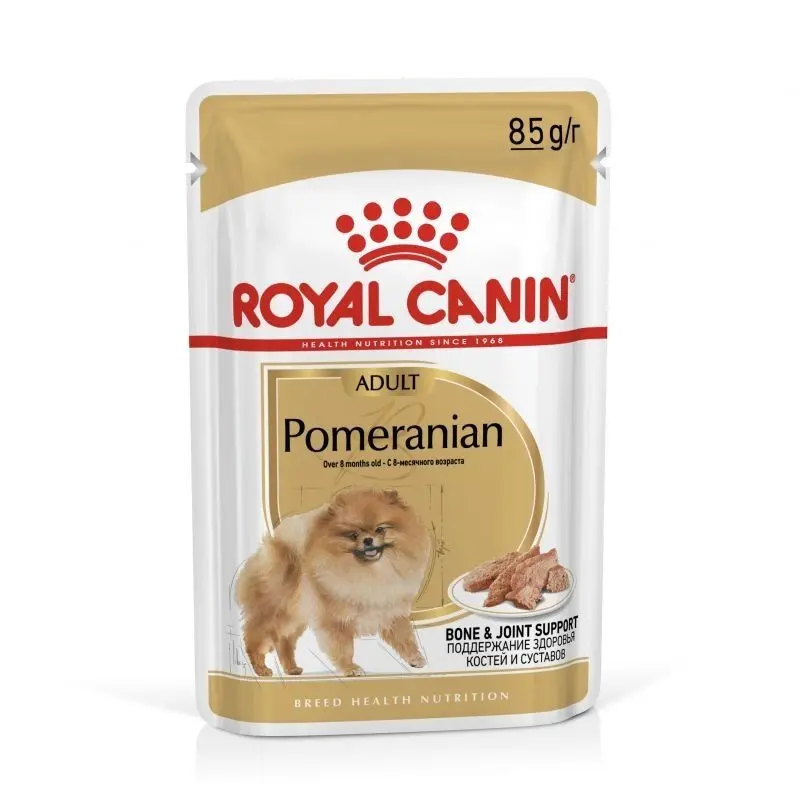 Royal Canin Royal Canin Pomeranian Adult Wet Dog Food - Loaf - X 85G Pouches Size 12