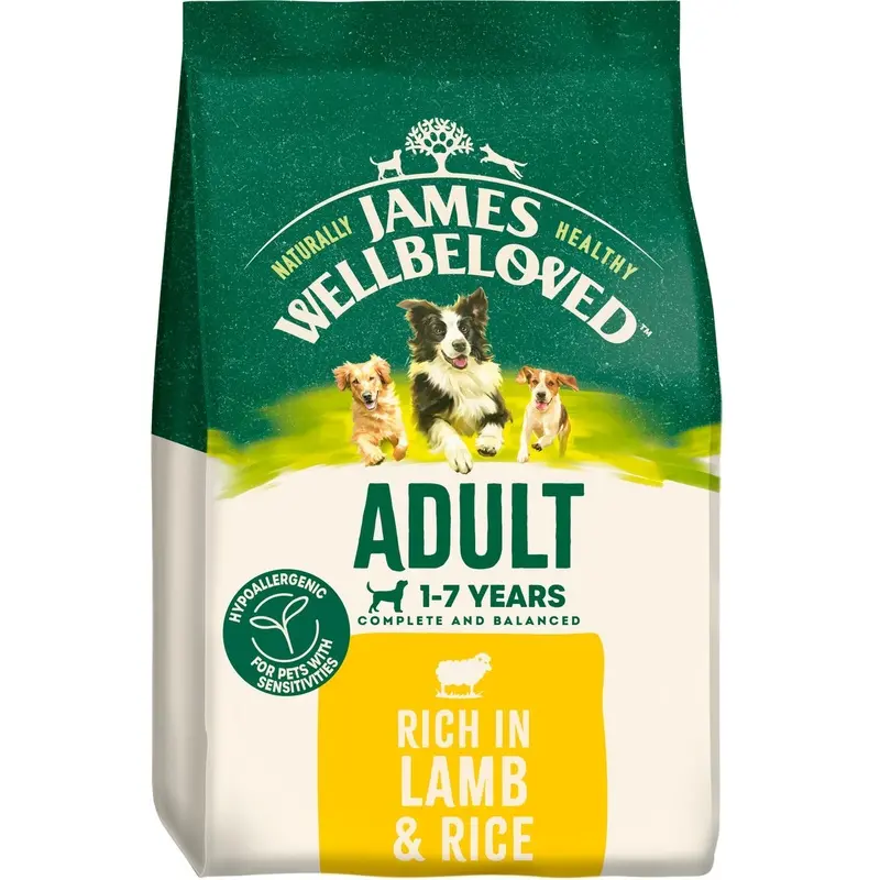 James Wellbeloved Adult Lamb & Rice Dry Dog Food - 8Kg
