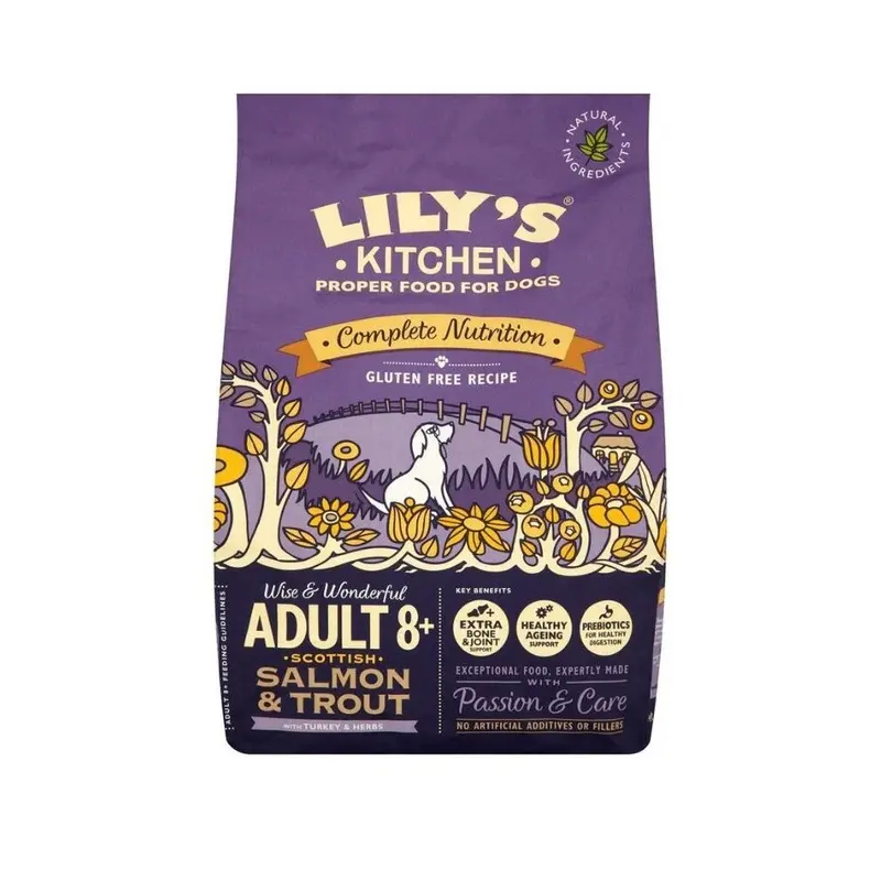 Lilys Kitchen Salmon & Trout Dry Food For Older Dogs (Lilys Kitchen) 1Kg