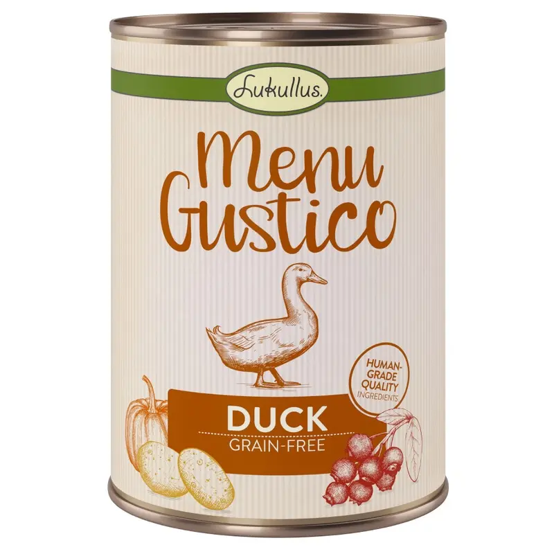 Lukullus 6 X 400G Menu Gustico Wet Dog Food - Special Price! * - Duck - Grain-Free (6 X 400G)