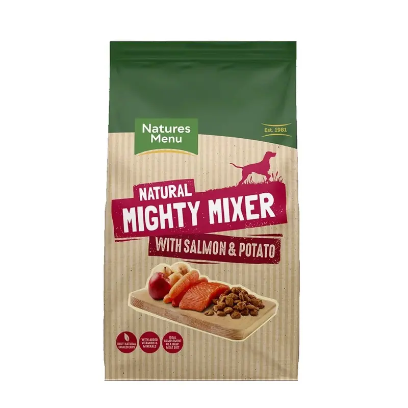 Natures Menu Unisex Black Mighty Mixer Biscuit Salmon And Potato