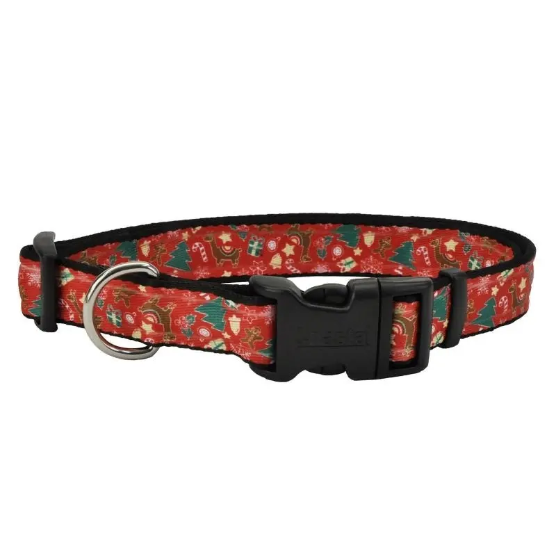 Trendy Llamas Holiday Dog Collar