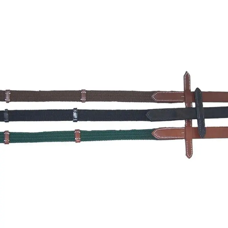 DaVinci Web Grip Reins/Hook Stud End 3/4in Black