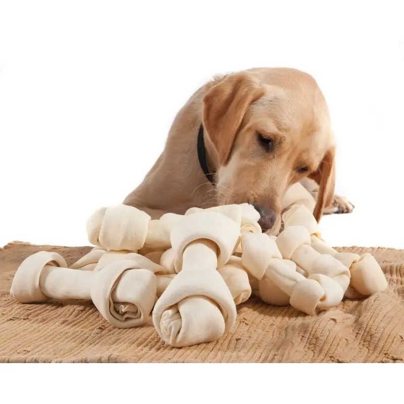 Select Grille Knotted Rawhide Bone Bulk Bag