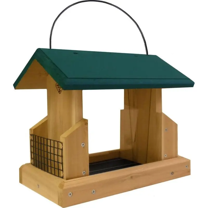 1000 West Deluxe Cedar Hopper Feeder Suet Holder