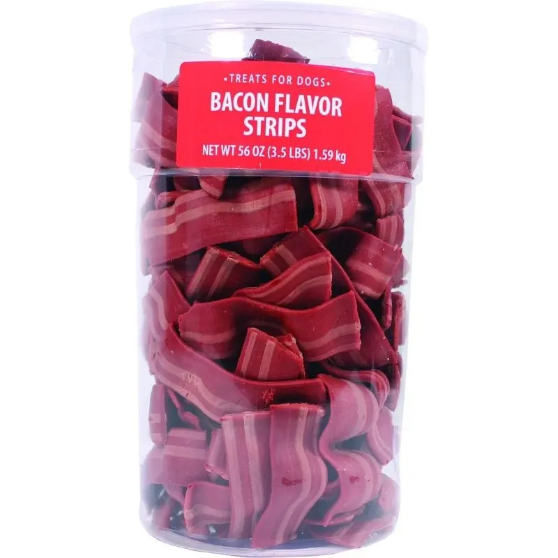 Triumph Wavy Bacon Strips Dog Treats - Bacon 56oz