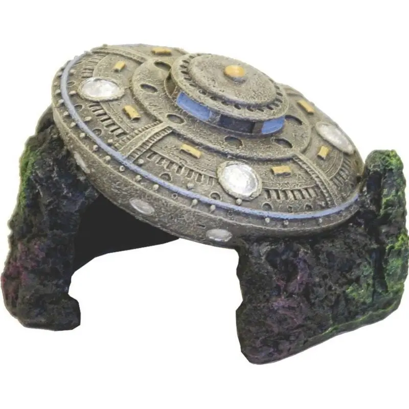 Blue Ribbon UFO with Cave Ornament