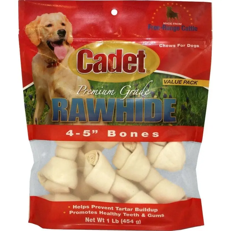 Cadet Rawhide Knotted Bone 4-5 Value Pack 1 lb Nat