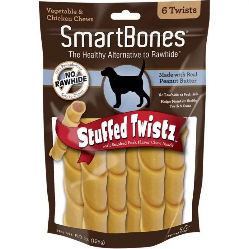 SmartBones Stuffed Twistz Dog Chew