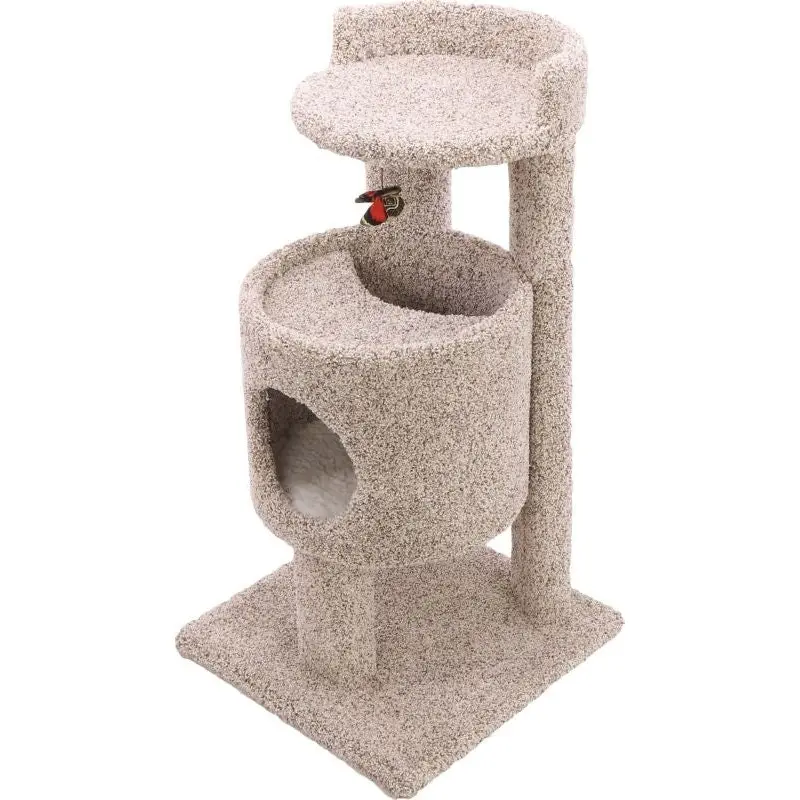 Cutout Condo Cat Furniture 19Wx19Dx35.5H Nat