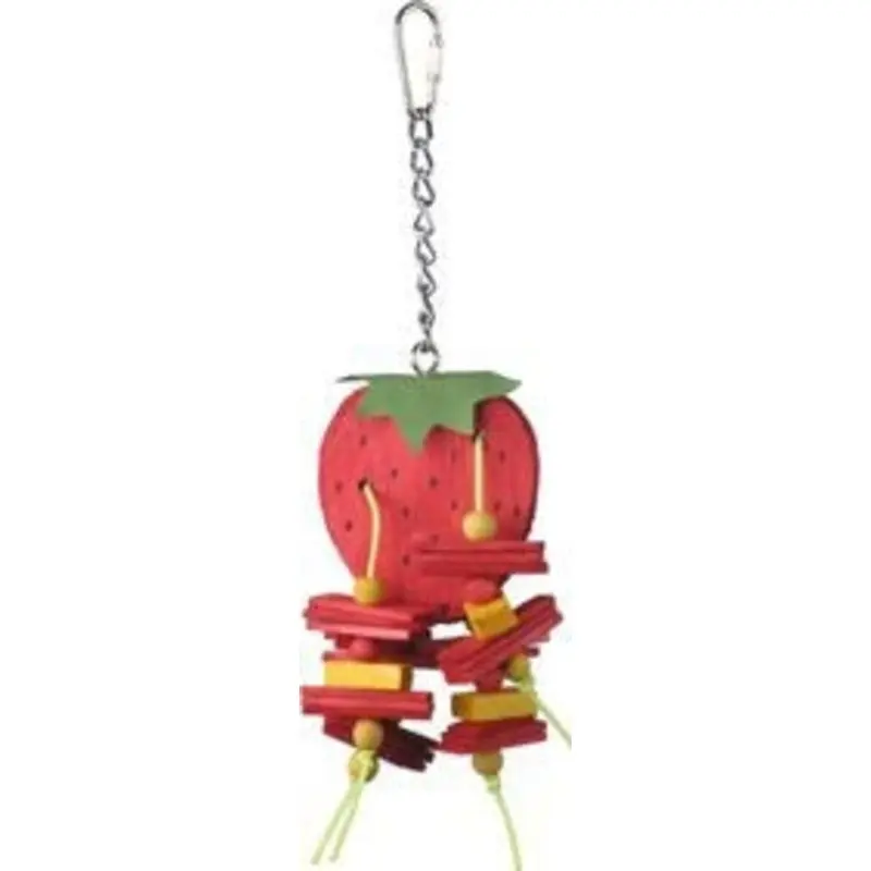 Happy Beaks Strawberry Bird Toy Small