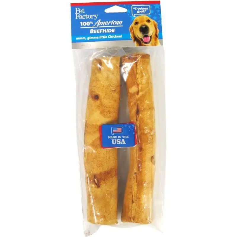 Pet Factory Usa Rawhide Chicken Rolls-2 Pk