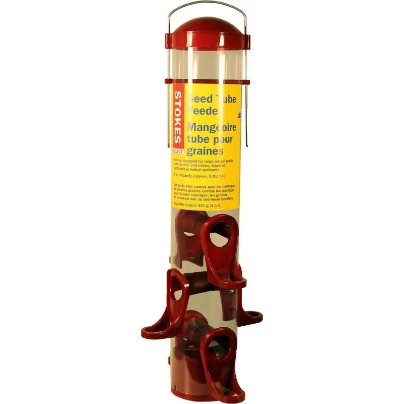 Stokes Seed Tube Feeder Maroon